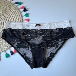 Victoria's Secret Mesh Hiphugger Panty White Coconut XL NEW